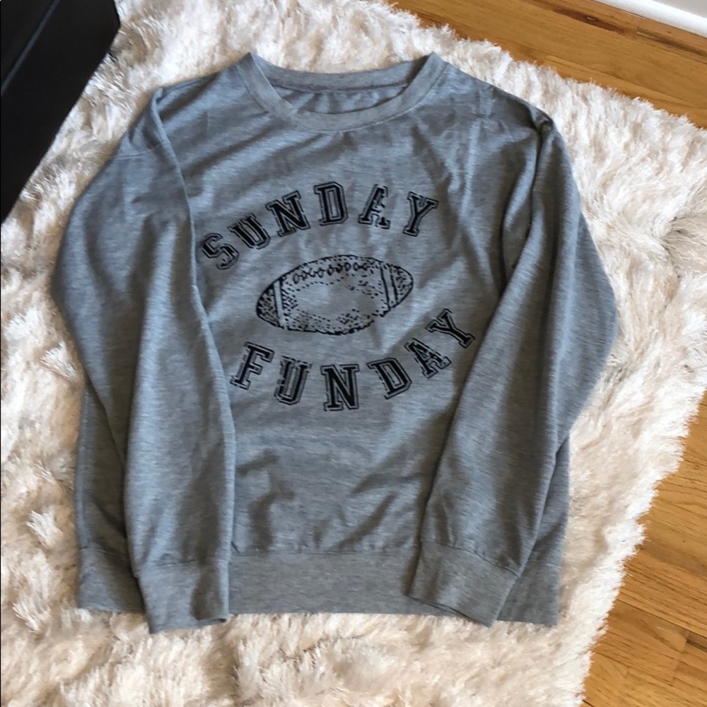 Gray Sunday Funday sweater